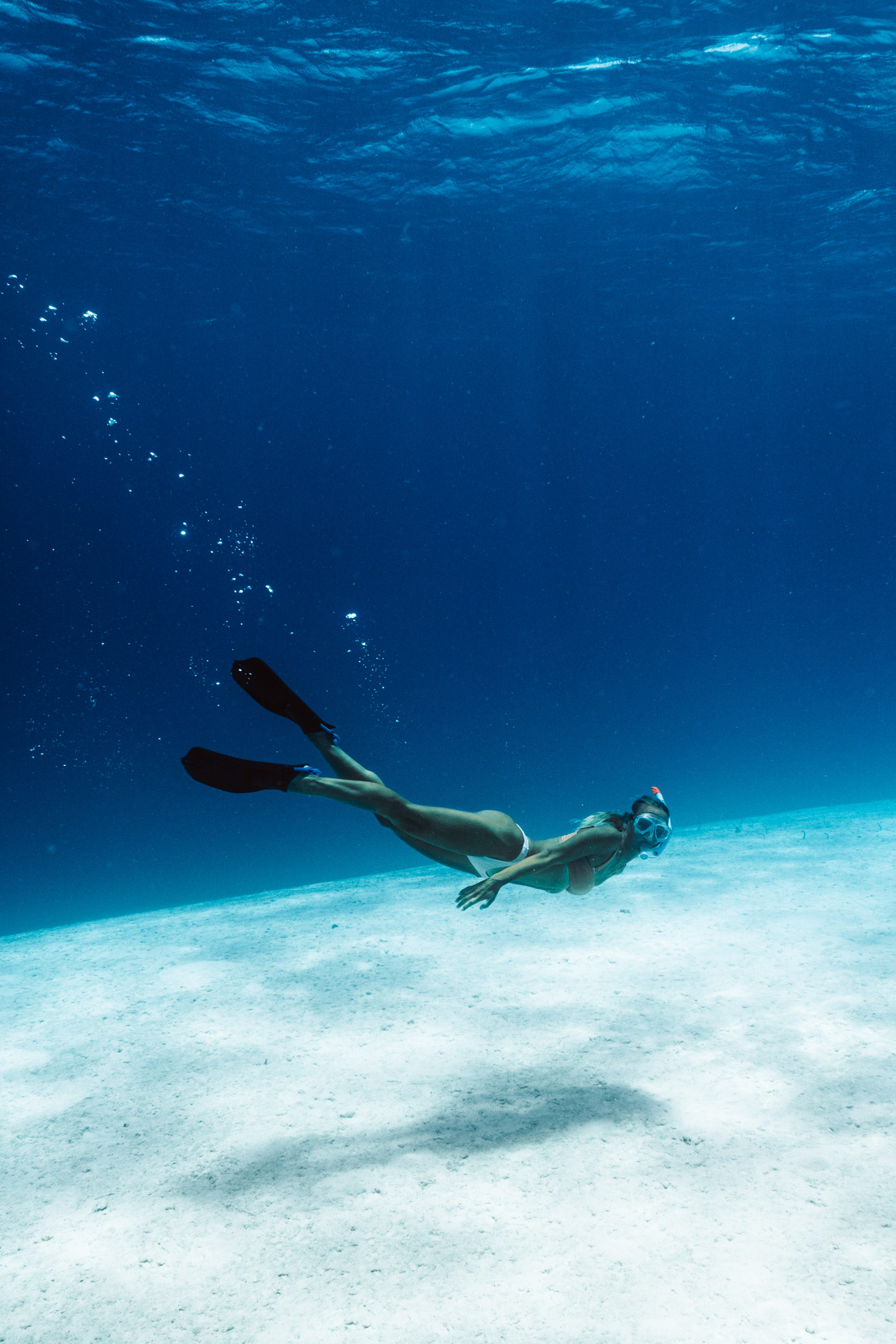 Salty Luxe snorkeling in the clear waters at baglioni maldives