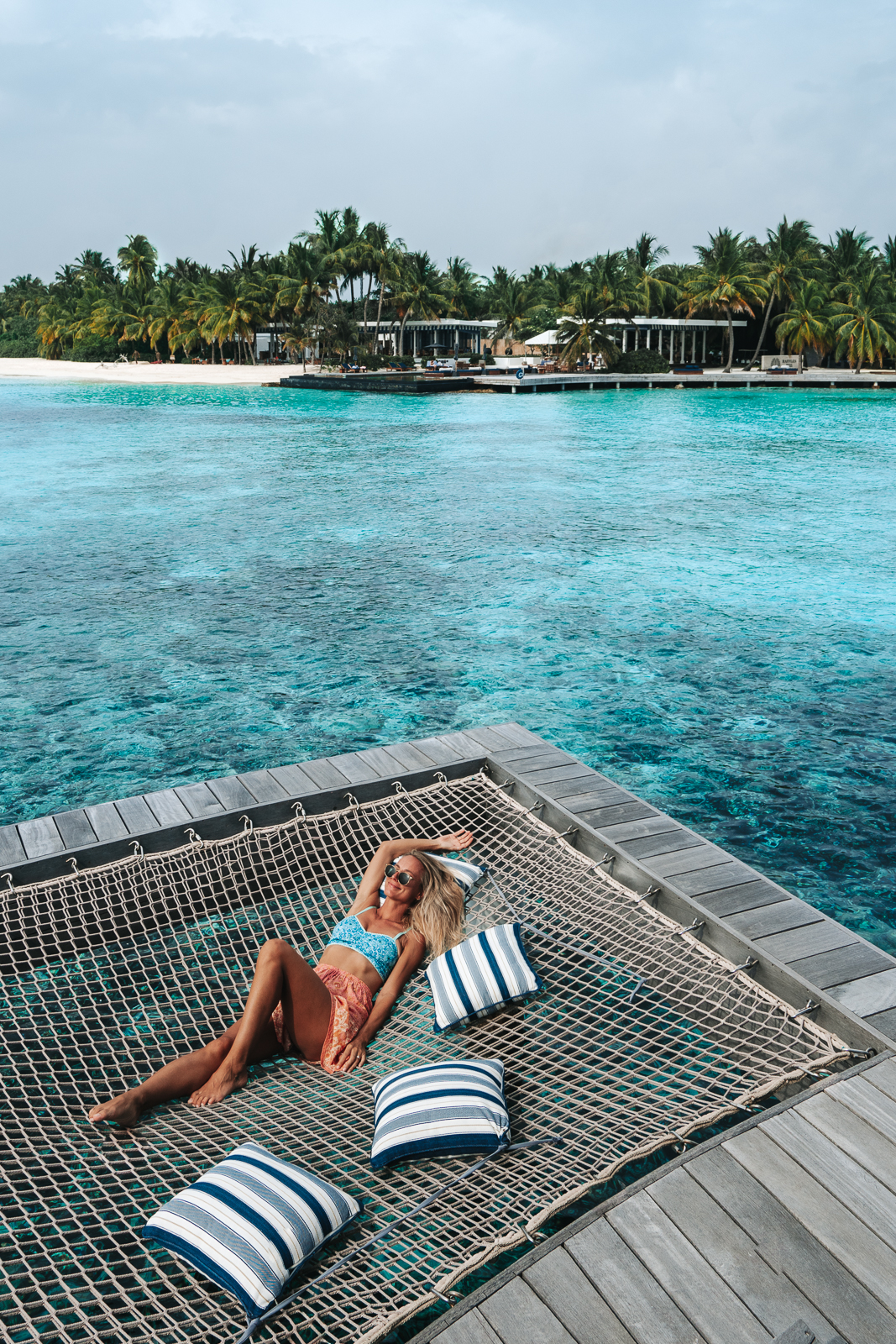 Raffles Maldives Meradhoo overwater hammock