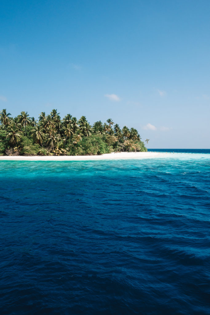 Uninhabited island in Maldives