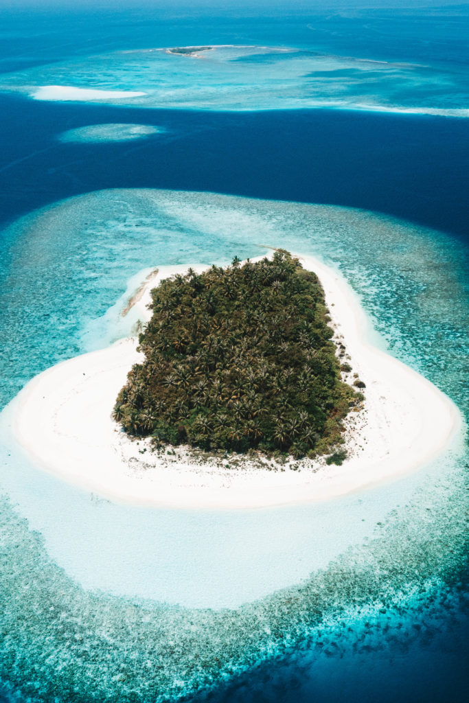 Aerial view of Maldives Island