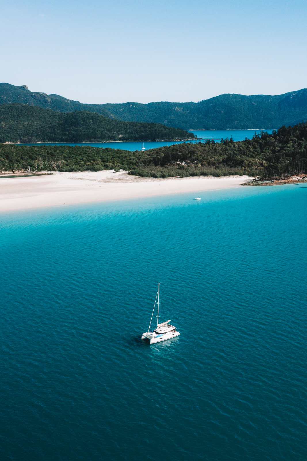 drone shot of Dream Yacht Charter and Whitsundays