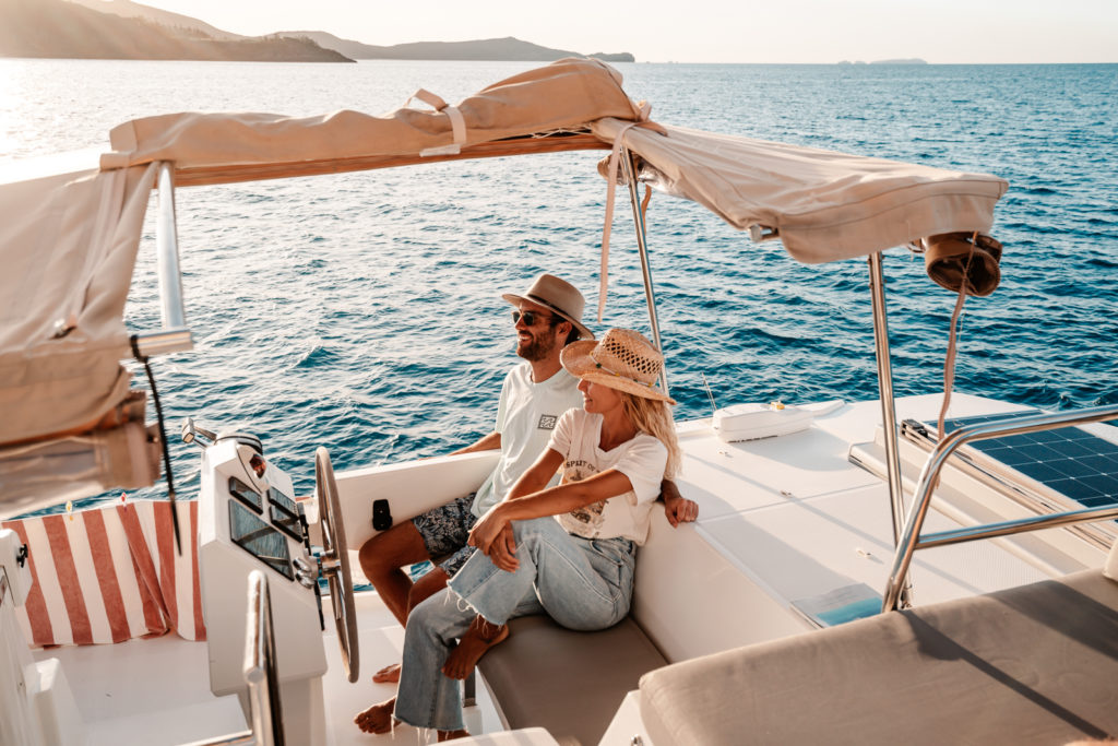 Sarah and Chesh Sailing the Whitsundays with Dream Yacht Charter