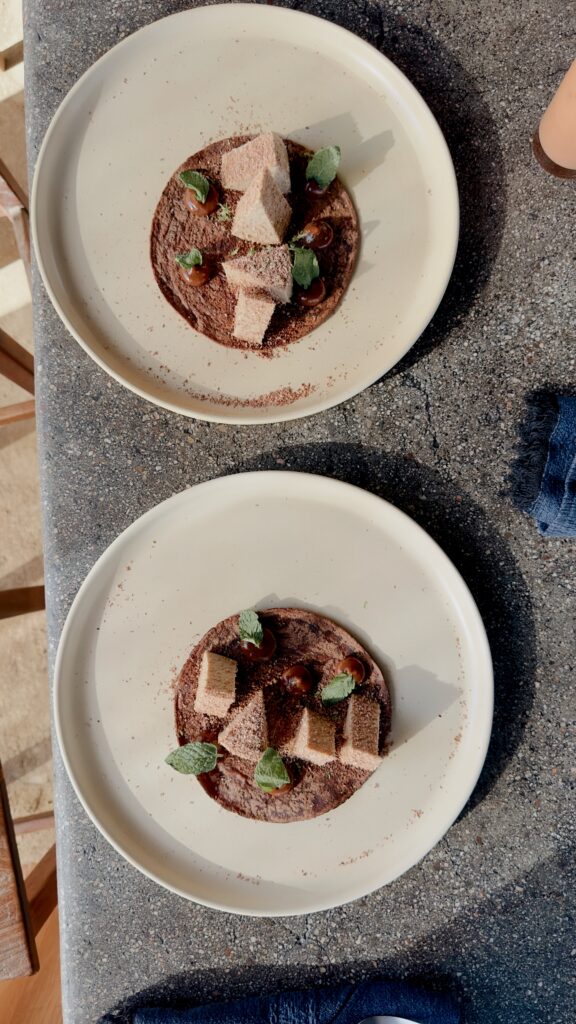 Two chocolate dessert tacos