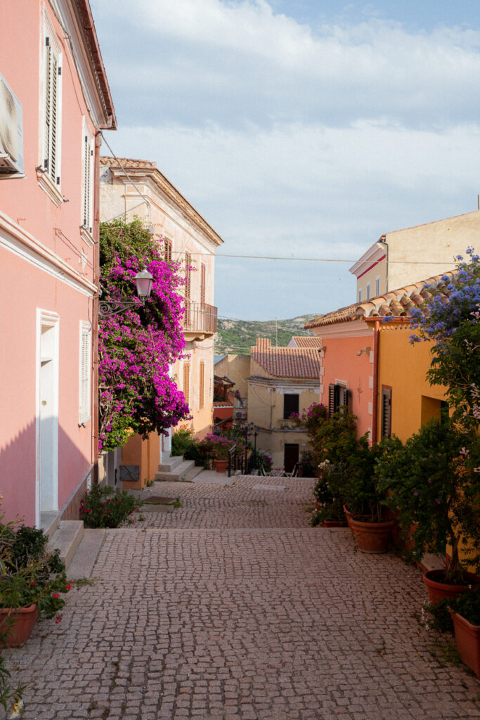 Colourful street of La Maddalena