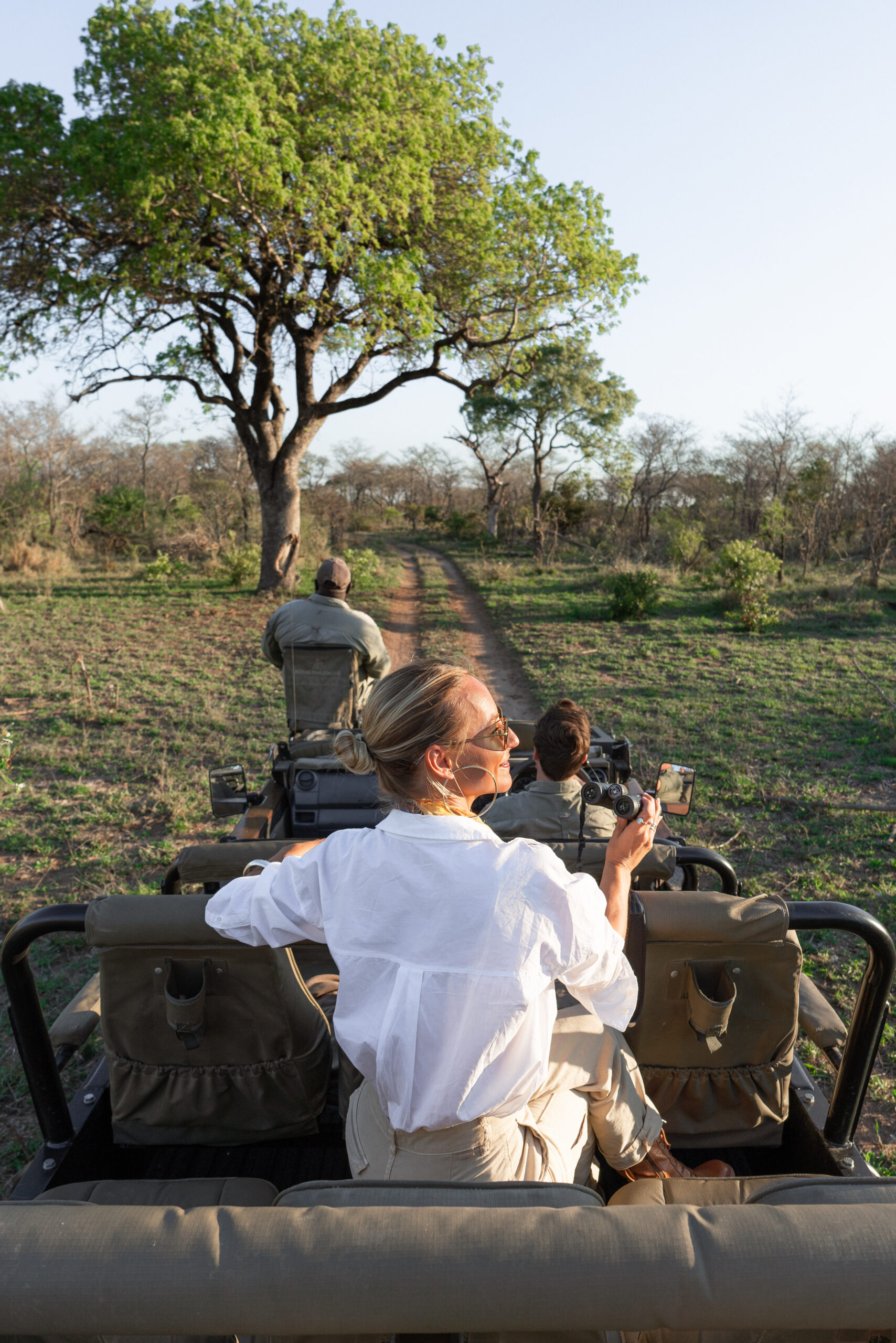 salty luxe on a royal malewane safari vehicle