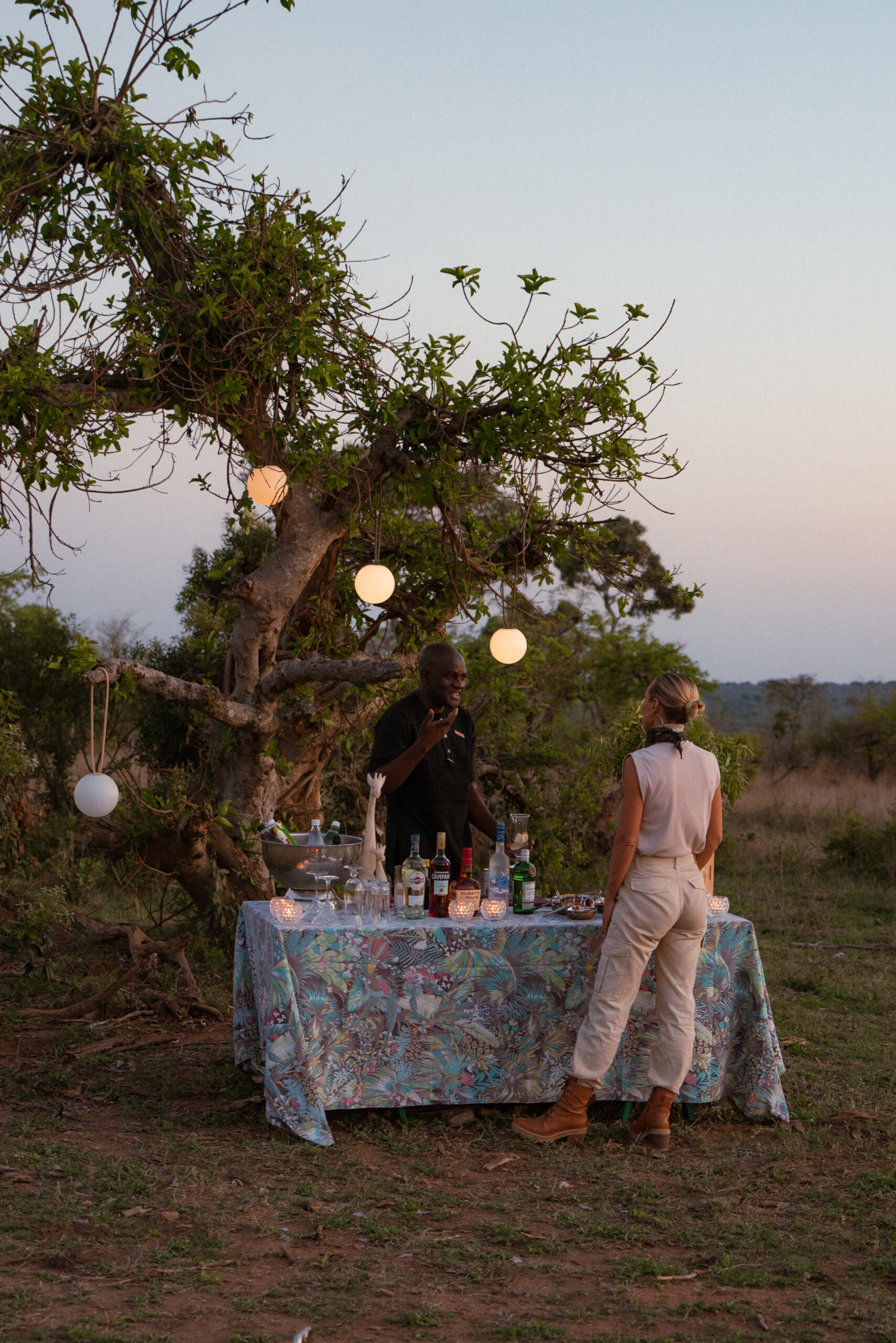 salty luxe talking to a royal malewane bartender