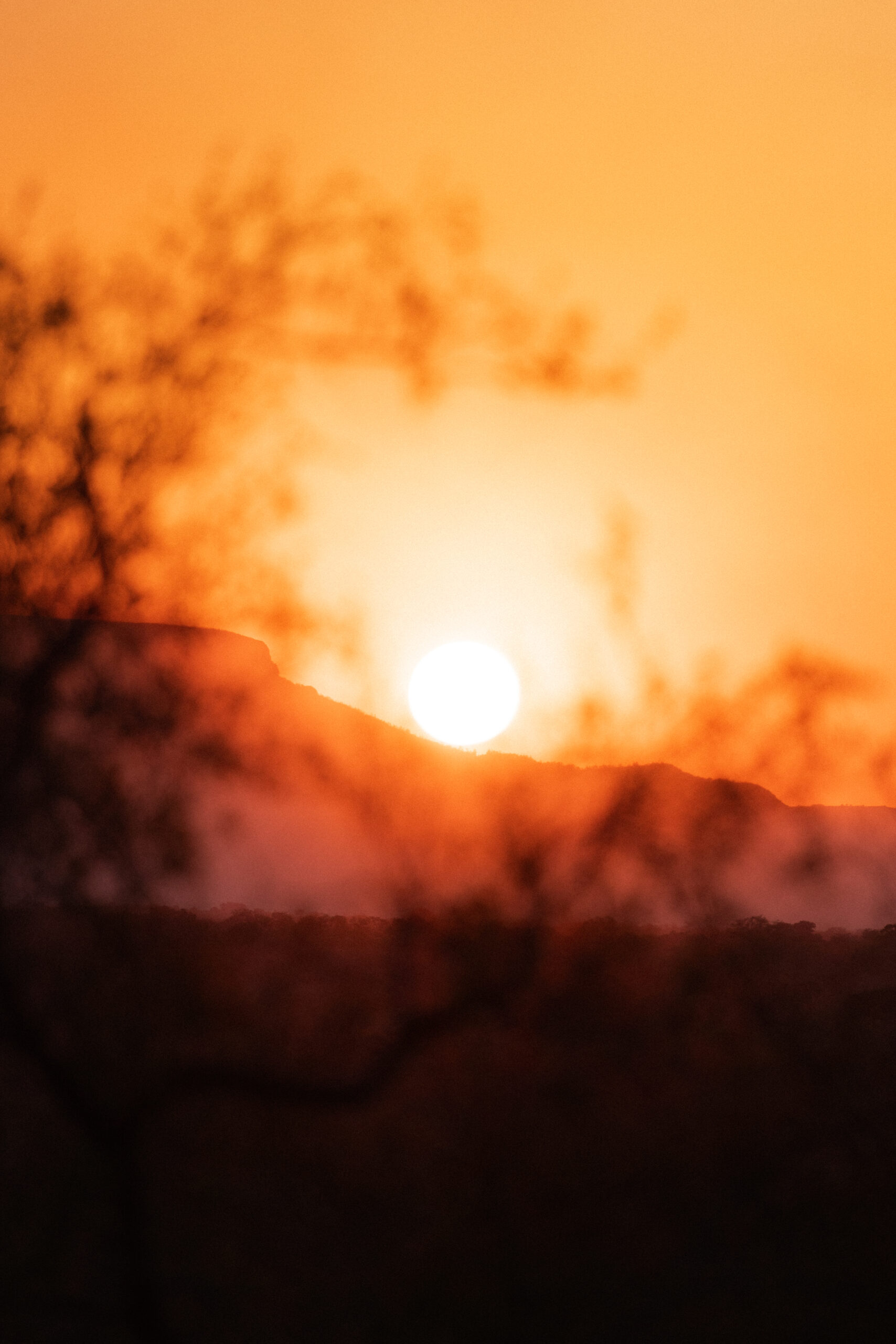 sunset in kruger national park south africa