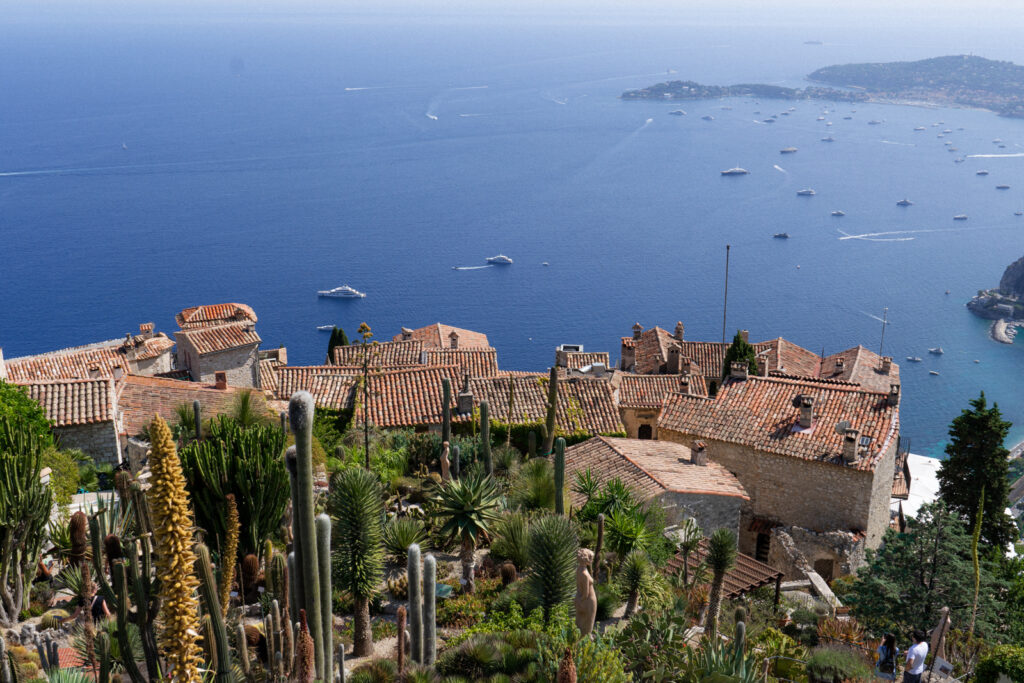 view of french riviera from Eze cactus garden