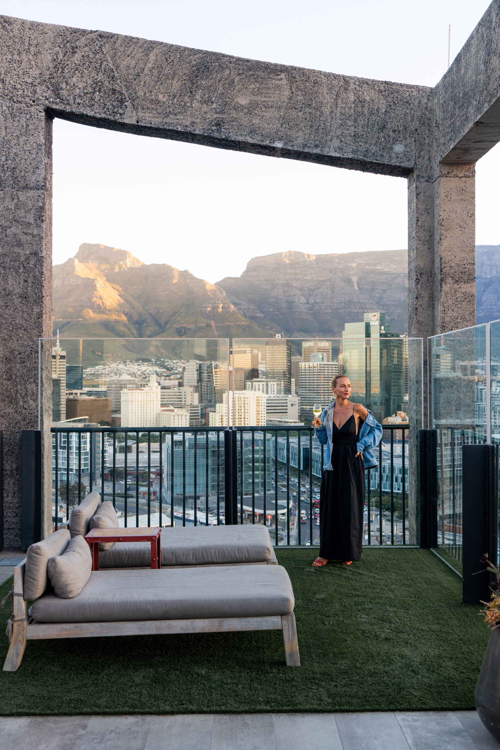 salty luxe on the rooftop deck at the silo hotel cape town