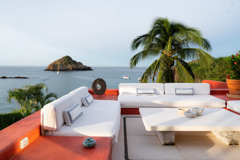 careyes resort patio seating overlooking the pacific ocean