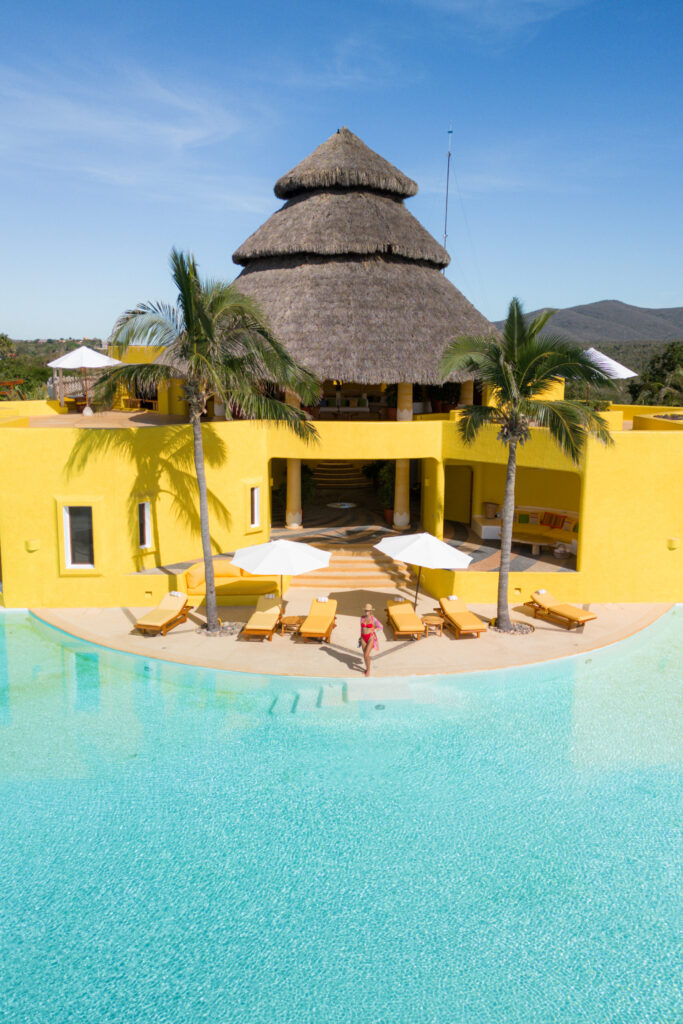 salty luxe at the pool at costa careyes, one of the top hotels in costalegre mexico