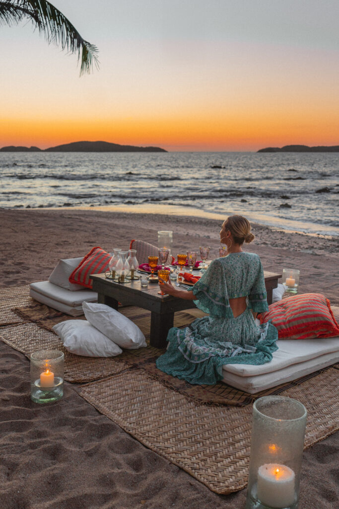 private beach dining at las rosadas resort mexico